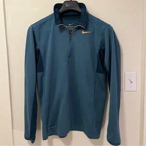 Nike Men's Blue Zip Up Sweater